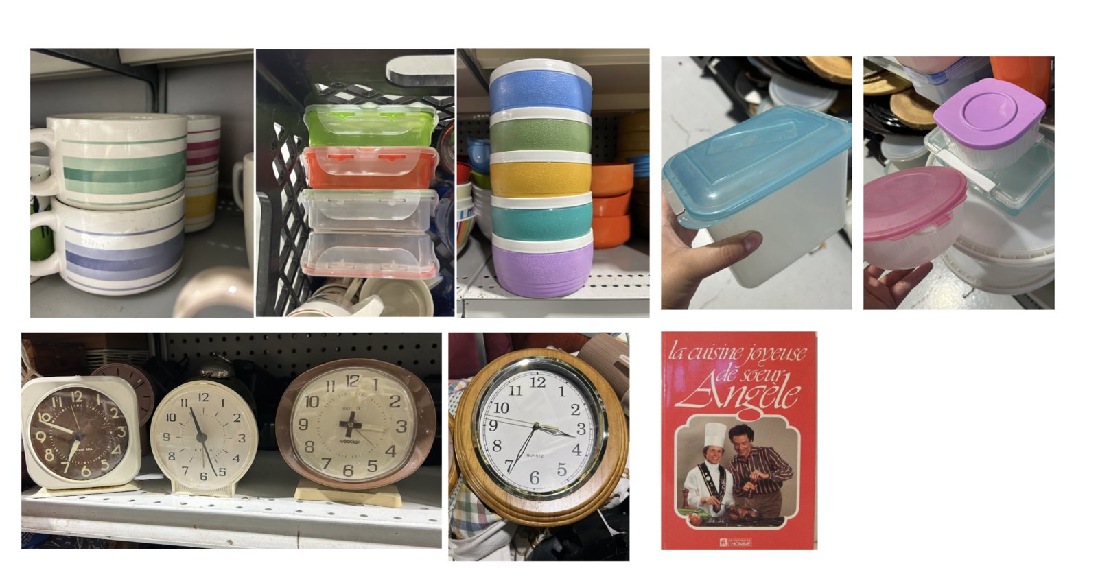 Vaisselle et horloges