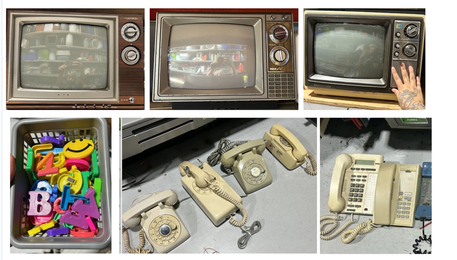 Télés et téléphones vintage