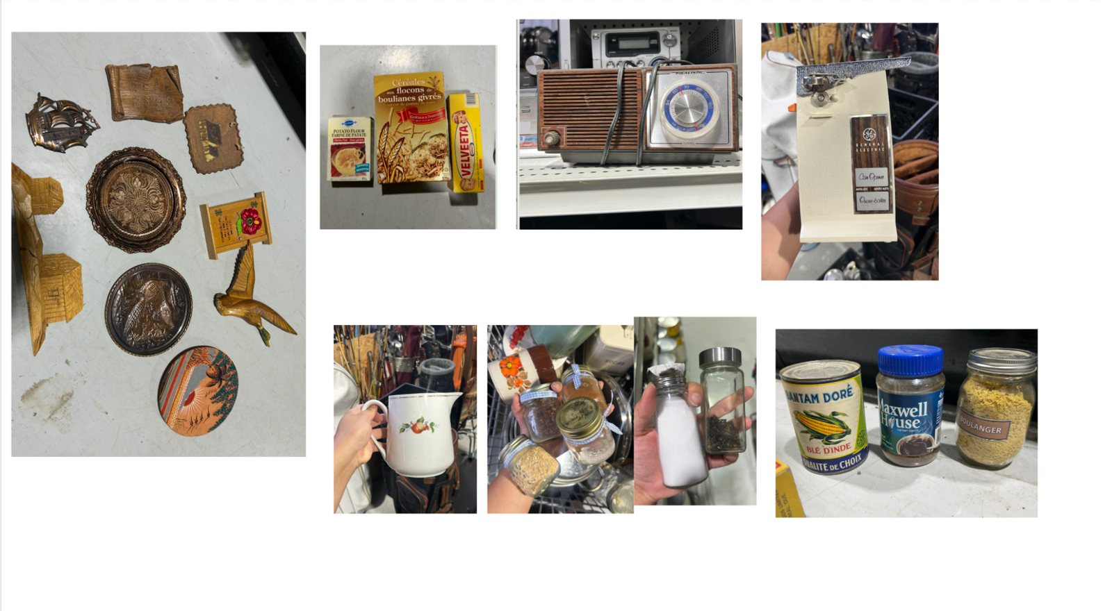 Objets et radio d'époque