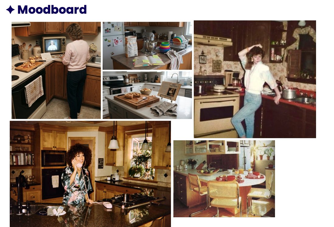 Moodboard cuisine 80s